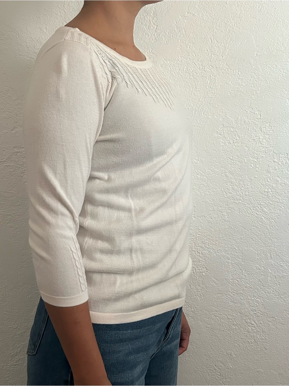 H&M Cream Cable-Knit Scoop Sweater - Picture 2 of 5